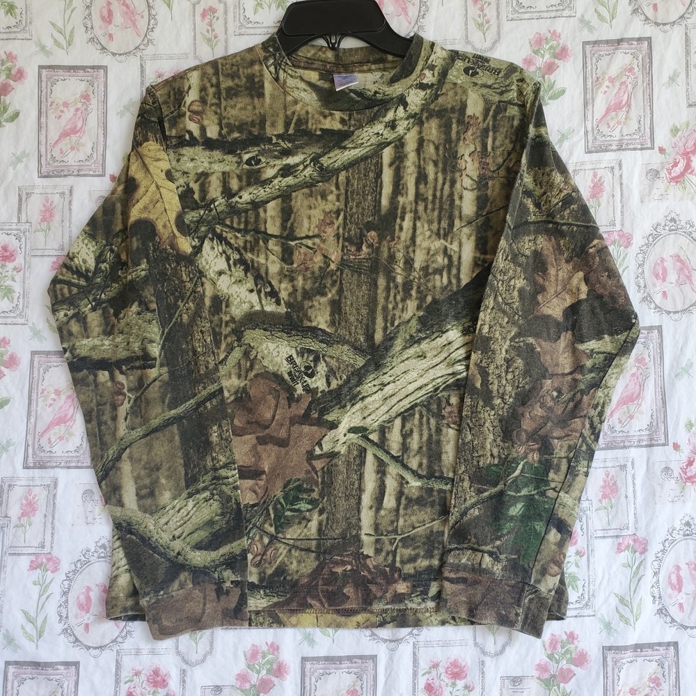 VINTAGE Liberty Realtree Hardwoods Sweatshirt Youth XLarge Green‎ Camo Hunting